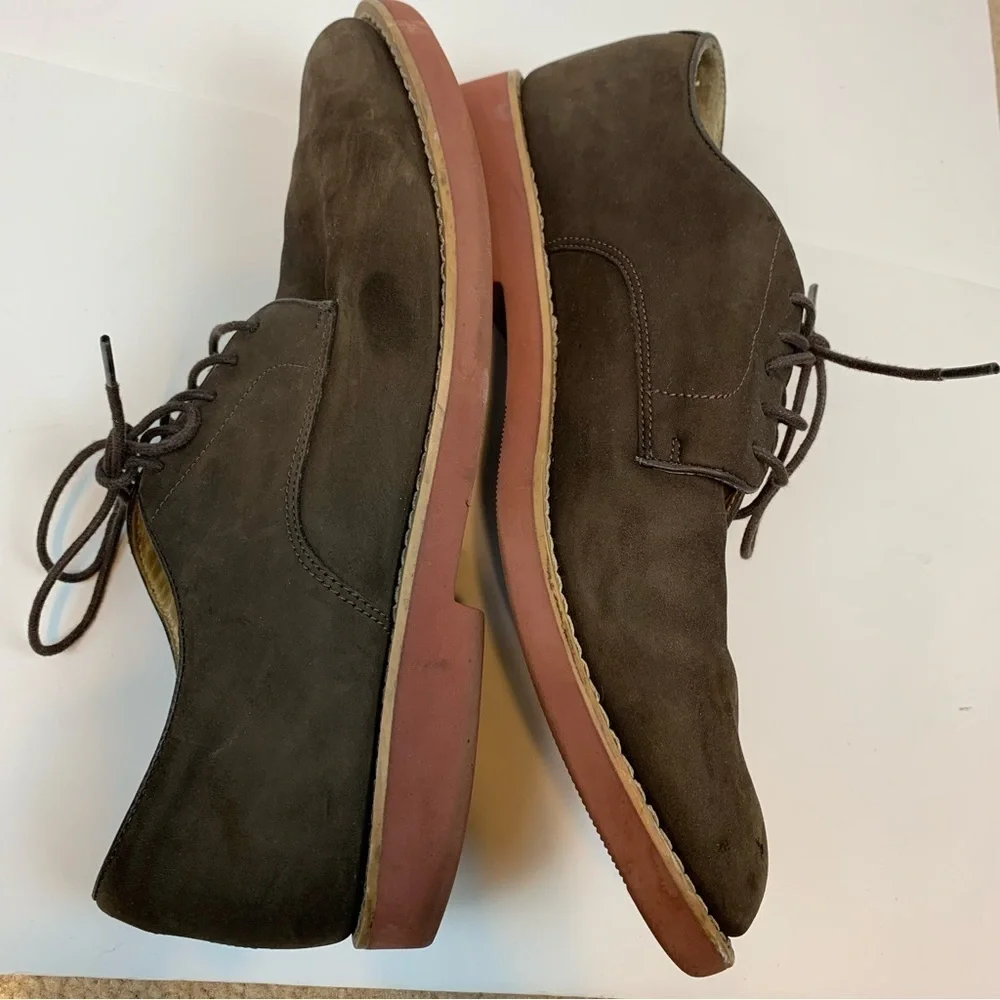 Brooks Brothers Mens Dress Shoes Brown Suede Oxford Lace Up Round Toe- 9.5 D